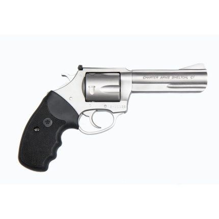 Silver Charter Arms revolver on white background