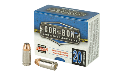 Corbon hollow point ammunition box and bullets