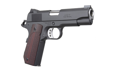 Black Ed Brown 1911 semi-automatic pistol on white