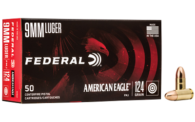 Federal American Eagle 9mm Luger ammunition box