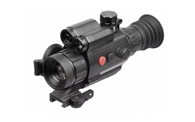 Black tactical night vision rifle scope