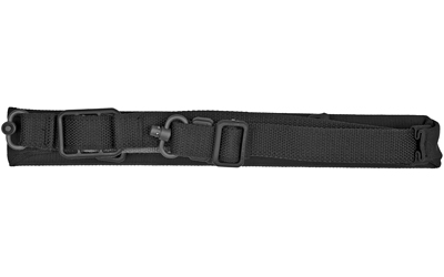 Black tactical belt with adjustable buckles isolated