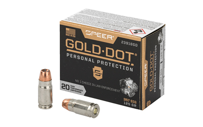 Speer Gold-Dot ammunition box with two bullets