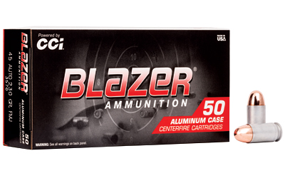 Box of Blazer centerfire ammunition with bullets