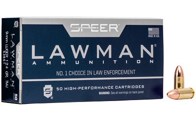 Speer Lawman ammunition box with 50 cartridges