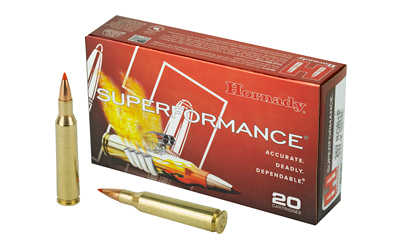 Hornady Superformance ammunition box with cartridges