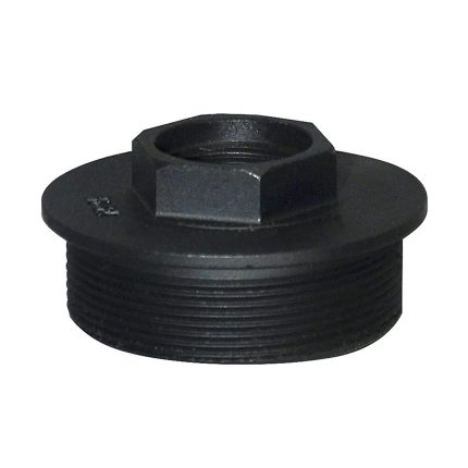 Black industrial threaded pipe fitting