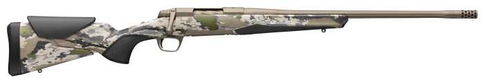 Camouflage pattern hunting shotgun side view