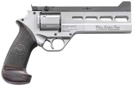 Chiappa Rhino 60DS revolver, silver finish, wooden grip