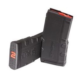 Two black tactical rifle magazines