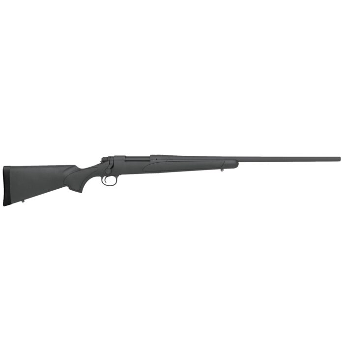 Side view of black hunting rifle