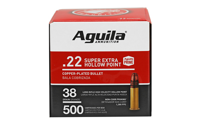 Aguila Ammunition box of .22 caliber hollow point bullets