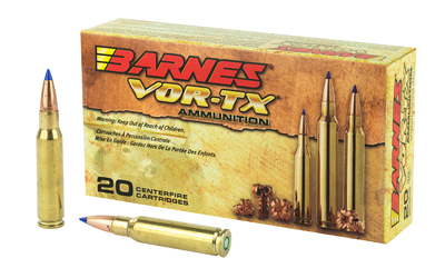 Barnes VOR-TX ammunition box with bullets