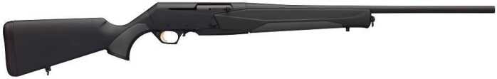 Black modern bolt-action rifle side view