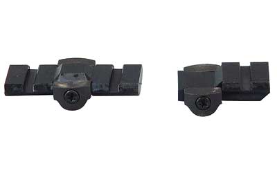 Two black tactical rifle scope mounts