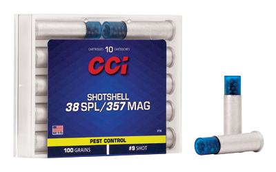 CCI shotshell 38 SPL/357 MAG ammunition packaging