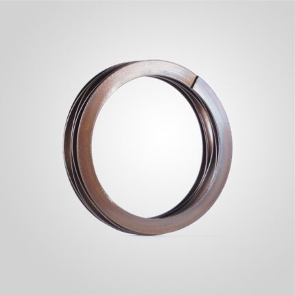 Metal ring on a gray background