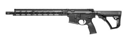 Detailed view of modern tactical rifle