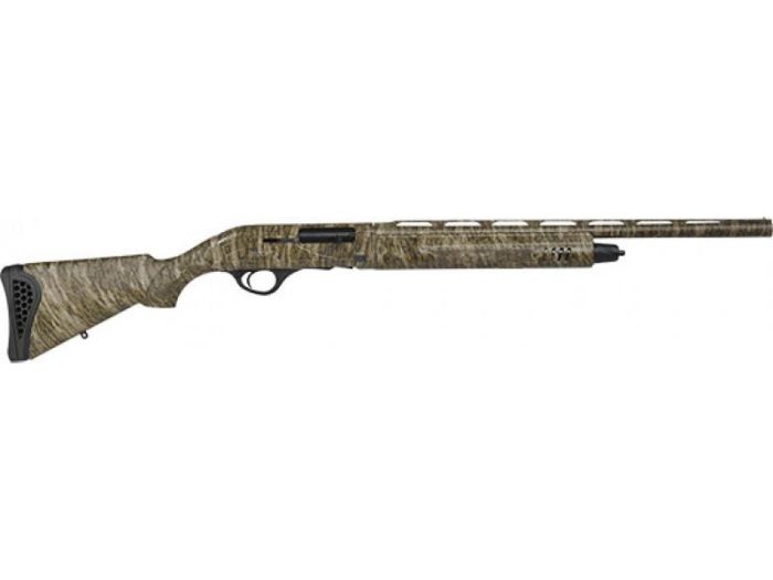 camouflage hunting shotgun side view