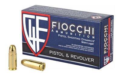 Fiocchi pistol ammunition box with bullets