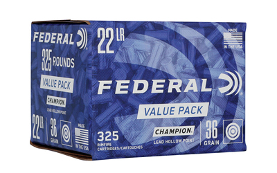 Federal .22 LR ammunition box, 325 rounds