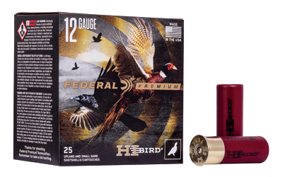 Federal Premium 12 gauge shotgun shell box and shells.