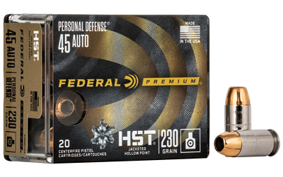 Federal Premium 45 Auto ammunition box with bullet