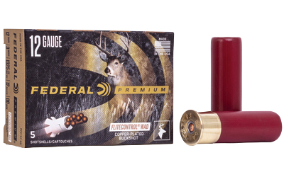 Federal Premium 12 gauge ammunition box with shell