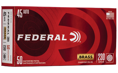 Federal 45 Auto 280 grain brass ammunition box