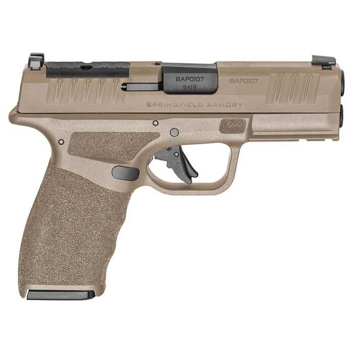 Tan Springfield Armory 9mm pistol