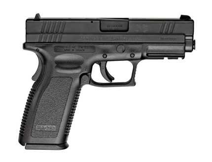 Springfield Armory XD handgun, isolated on white.