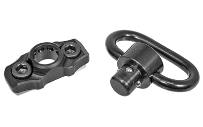 Black metal quick detach sling swivels for rifles