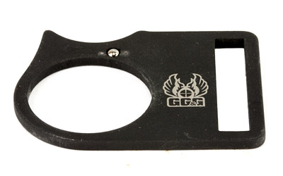 Black multifunctional tool with logo and cutout