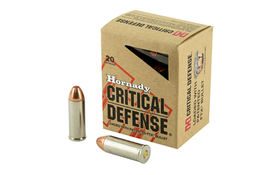 Hornady Critical Defense ammunition box with bullets