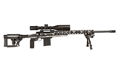 Precision sniper rifle with scope and adjustable stock