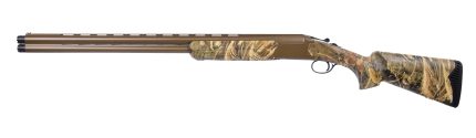 Camouflage hunting shotgun with extended barrels