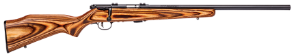 Detailed wooden hunting rifle on white background