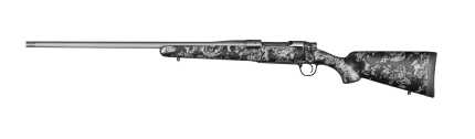 Camouflage pattern shotgun on white background