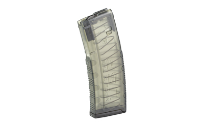 Transparent rifle magazine with visible rounds