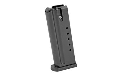 Black handgun magazine on white background