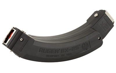 Curved Ruger BX-25 .22 caliber magazine isolated