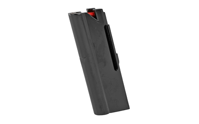 Gun magazine with visible follower on white background