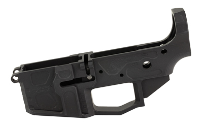 Black rifle lower receiver on white background