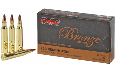 Box of PMC Bronze 223 Remington hunting ammunition