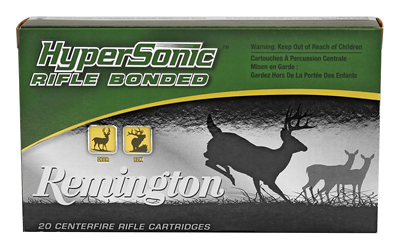 Remington HyperSonic rifle cartridges package with deer imagery