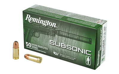 Remington Subsonic ammunition box with bullets