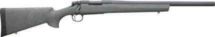 Gray bolt-action rifle with synthetic stock