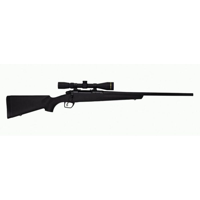 Black sniper rifle with scope