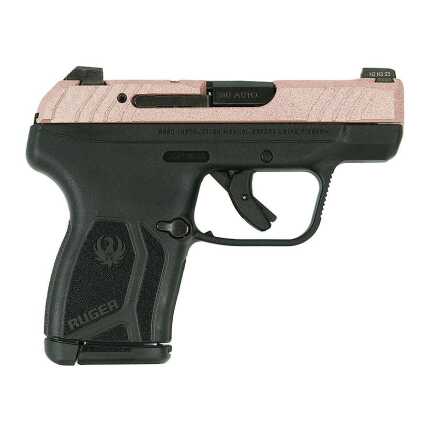 Compact Ruger handgun with pink detailing