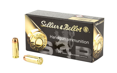 Sellier & Bellot handgun ammunition box with bullets